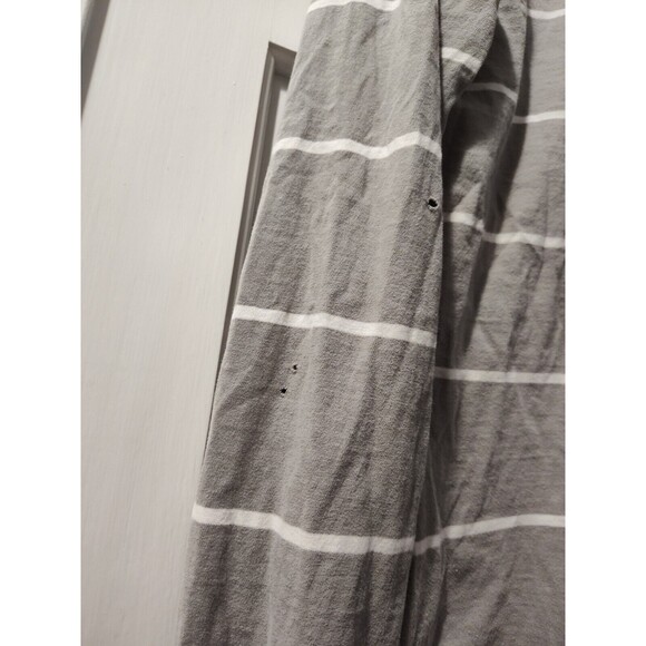 Aeropostale Long Sleeved Polo Shirt Size Men’s Medium Gray And White A87 - Picture 10 of 12